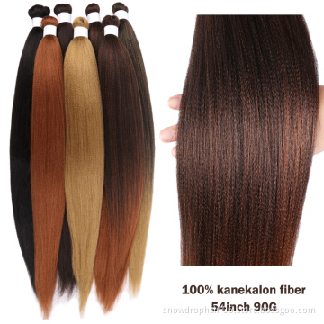 crochet braid hair Free samples xuchang 26" 4 pack ombre braid bulks pre stretched braiding hair